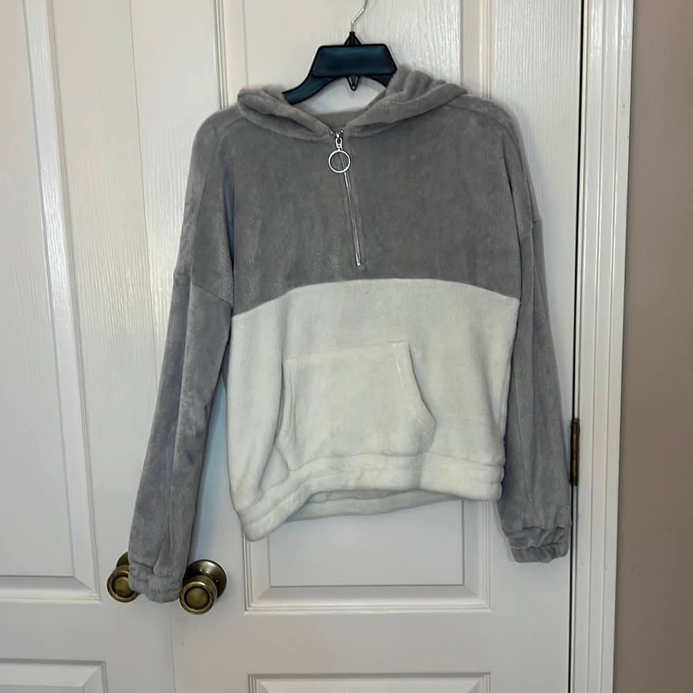 Grey and White Reflex Pullover